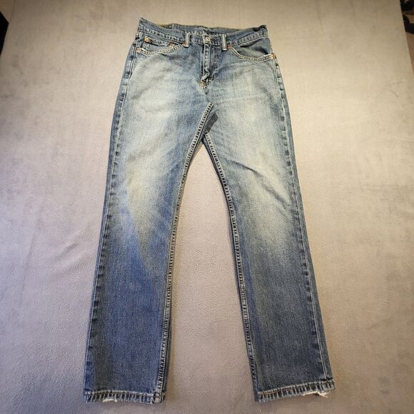 Levi's 511 Jeans Mens 30x29 Slim Straight Medium Wash Blue Stretch Denim Pants - Picture 1 of 11
